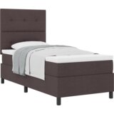 Box Spring Krevet s Madracem Tamnosmeđi 80x200 cm Tkanina | shoptok.hr