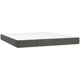 Krevet box spring s madracem LED tamnosivi 160x200 cm baršun | shoptok.hr
