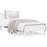 vidaXL Posteljni okvir bel 75x190 cm trdna borovina Cene