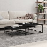 vidaXL Komplet klubskih mizic 2-delni črn inženirski les Cene