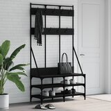 vidaXL Stalak za odjeću sa spremištem za cipele crni 100 x 40 x 184 cm Cijene