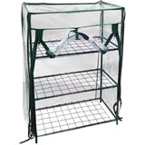 Mini Balcony Garden Greenhouse 3 Metal Shelves PVC Foil 46 x 24 x 80cm | shoptok.hr