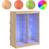 Maison Chic Komoda - Predalnik z LED lučkami sonoma hrast 81x37x100 cm, (21721358) | Shoptok.si