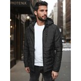 DStreet Kurtka męska pikowana z kapturem czarna | Shoptok.si