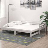 vidaXL Dnevni ležaj na izvlačenje 2 x (90 x 200) cm bijeli od borovine Cijene