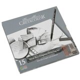  Umjetnički kpl Cretacolor silver paket 15/1 (grafitne olovke, grafitni štapići, gumica, šiljilo…) Cene
