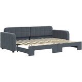  Dnevni krevet na razvlačenje bez madraca tamnosivi 80x200 cm | shoptok.hr