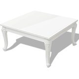 Klupski Stolić 80x80x42 cm Visoki Sjaj Bijeli | Eponuda.com