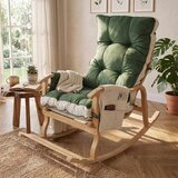 Atelier Del Sofa Mosso fotelja za ljuljanje 56 × 103 × 115 cm, zelena / krem Cene