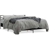  Okvir za krevet crni 160x200 cm konstruirano drvo i metal | shoptok.hr
