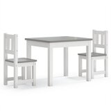  3-dijelni set dječjeg stola i stolica bijelo-sivi MDF | shoptok.hr