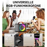 MAILANGSHI karaoke zvočnik z 2 brezžičnima RGB mikrofonoma | Shoptok.si