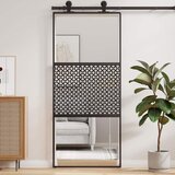 Staklena vrata Rezbarija Crna 90 x 2 x 205 cm Aluminij | Eponuda.com