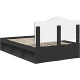  Konstrukcija postelje Črna 120 x 200 cm Masivno borovo les, (5000102482) | Shoptok.si