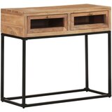 Maison Chic konzolna miza - miza ob steni 90x35x76 cm trden akacijev les, (21786221) | Shoptok.si