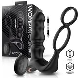 INTOYOU Womp Thrusting & Vibrating Prostate Massager 3 Motors with Remote Black Cene