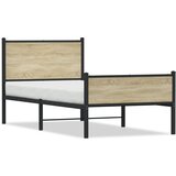 vidaXL Kovinski posteljni okvir z vzglavjem in vznožjem 75x190 cm | Shoptok.si