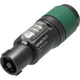 4-polni kabelski priključek 10 do 16 mm speakON z vijačnim priključkom, Črna / Zelena, (5000218674)