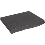 vidaXL Stenska polica temno siva 60x50x(2-6) cm trdna hrastovina Cene