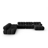 Micadoni Home Crna baršunasta sofa 379 cm Bellis – | shoptok.hr