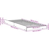  Krevet Smeđa Čvrsto drvo 90 x 190 cm Izdržljivo | shoptok.hr