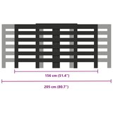  Pokrov za radijator crni 205x21,5x83,5 cm konstruirano drvo | shoptok.hr