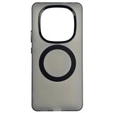 silikonska futrola magsafe fluro color xiaomi redmi note 14 pro+ 5G crni