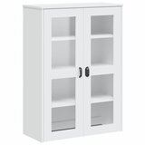  Visoka komoda VIKEN bijela 80 x 40 x 190 cm od masivne borovine | shoptok.hr