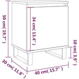  Noćni ormarići 2 kom boja betona 40x30x50 cm konstruirano drvo | shoptok.hr