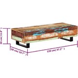  Stolić za kavu od obnovljenog drva i čelika 120 x 50 x 30 cm | Eponuda.ba