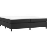  Okvir za krevet s oprugom crni 200x200 cm od umjetne kože | Shoptok.si