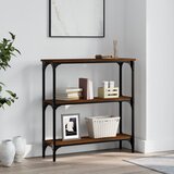  The Living Store Konzolna mizica rjav hrast 75x22,5x75 cm inženirski les - Konzolna Mizica, (21444904) Cene