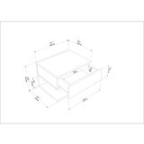 Hanah home noćni ormarić vivid white | ePonuda.com