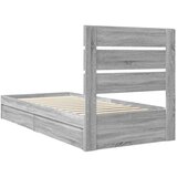  Krevet s od storage Siva Sonoma 100 x 200 cm Konstruirano drvo | shoptok.hr