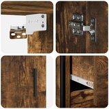  Set ormarića za kupaonicu 3 kom. Dimljeni hrast - Dimljeni hrast Kuhinjska elemenata (1 vrata i 2 police) + viseći ormarić | shoptok.hr