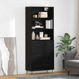 vidaXL Highboard Zidne s ladicama 2 pcs Crni hrast Konstruirano drvo | shoptok.hr