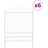 Vrtna Ograda 6 pcs Bijelo 170 x 225 cm Čelik s prahom premazan | shoptok.hr