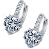  Naušnice Silver Heart - Kristalna KP25921 | shoptok.hr