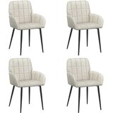 vidaXL Trpezarijske stolice 4 kom. Baršun Krem 57 x 50 x 85 cm - Krem 4 Cijene