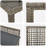  9-delni vrtni jedilni set s blazinami siva poli ratan, (22015466) | Shoptok.si