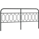  Kovinsko posteljno vzglavje črno 200 cm | Shoptok.si