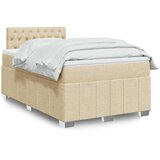  Krevet s oprugama i madracem krem 120 x 200 cm od tkanine | shoptok.hr