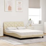  Krevet s madracem krem 140 x 190 cm od tkanine | shoptok.hr