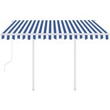  Automatska tenda na uvlačenje 3 5 x 2 5 m plavo-bijela | shoptok.hr
