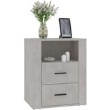  Noćni ormarić Siva boja betona 50x36x60cm od konstruiranog drva | shoptok.hr