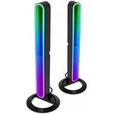  Set 2x LED RGBIC prigušiva stona lampa LED/5W/5V crna + daljinski upravljač Cene