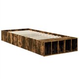  Krevetna konstrukcija s policom Dimljeni hrast 100 x 200 cm | shoptok.hr