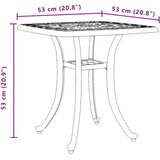 vidaXL Vrtni stol crni 53 x 53 x 53 cm od lijevanog aluminija | shoptok.hr