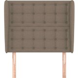  Uzglavlje s ušima smeđesivo 103x23x118/128 cm od tkanine | shoptok.hr