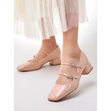 Resti Patent leather women’s pumps on a block heel with straps Vible Cijene